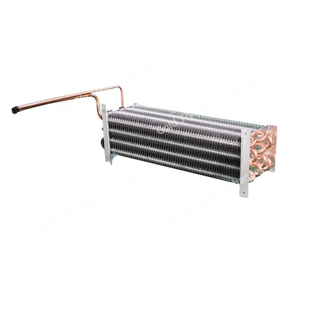 5-row 4-hole Copper Tube Finned Refrigeration Evaporator factory