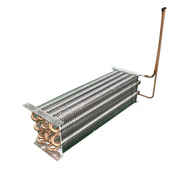 5-row 4-hole Copper Tube Finned Refrigeration Evaporator suppliers